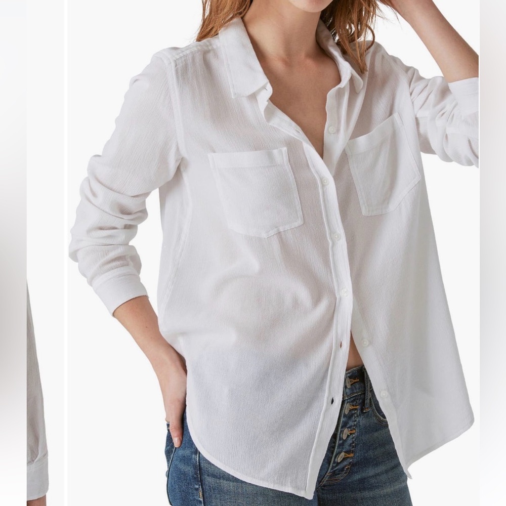 Lucky Brand Gauze button up shirt medium